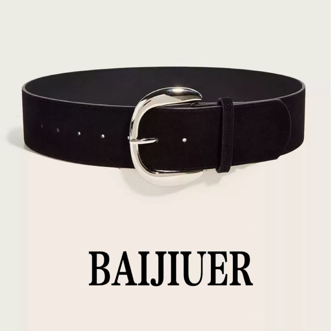 【BAIJIUER】高级鹿皮绒时尚百搭腰带