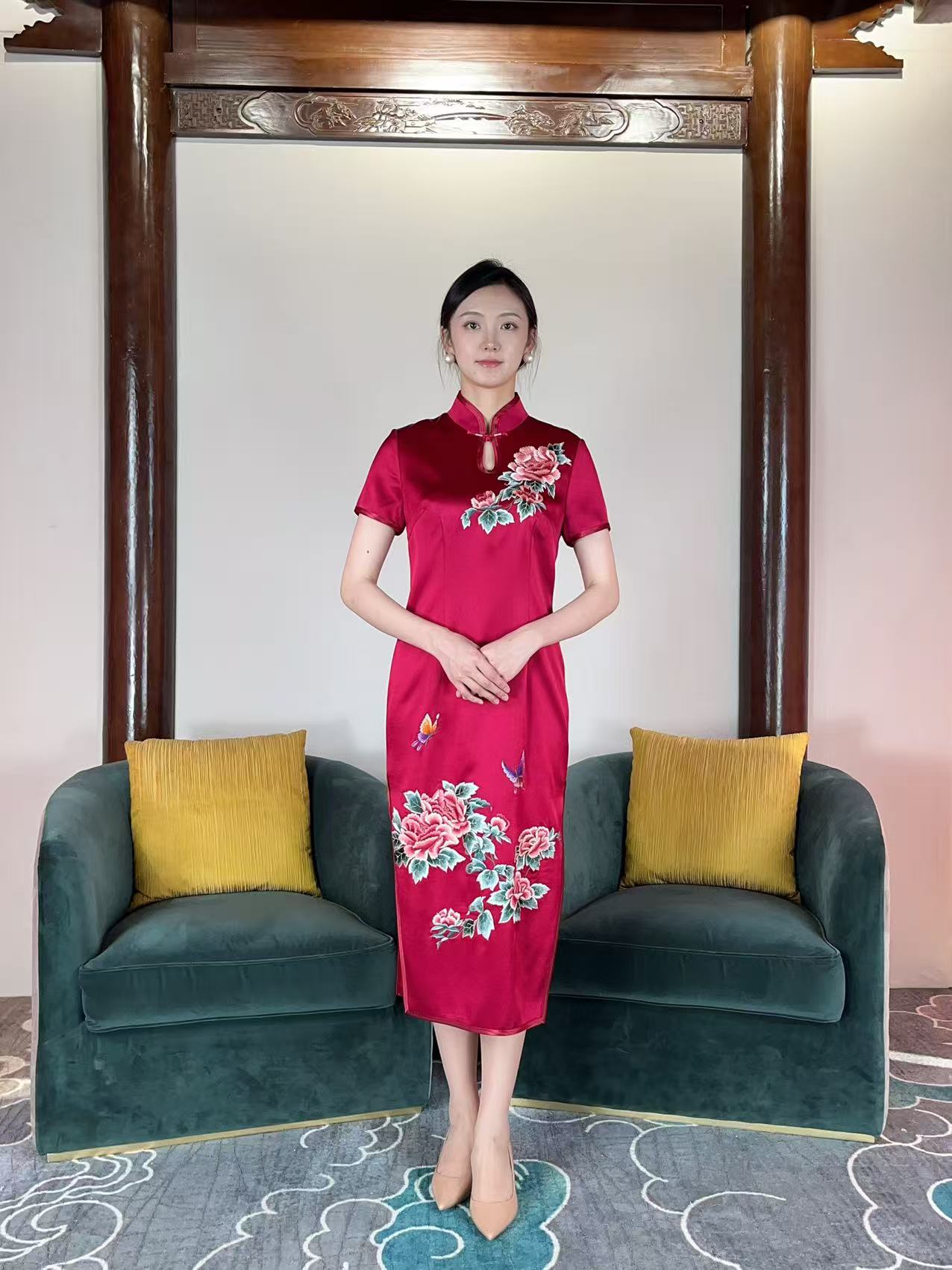 懿菲蝶蕊花色(旗袍)YF16363005-3426
