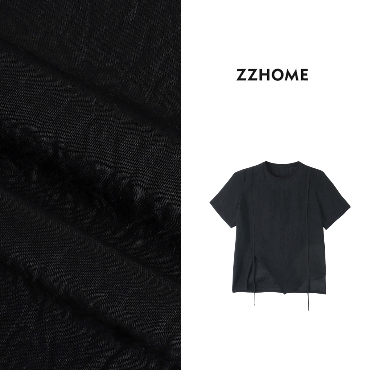 ZOZO HOME | 反对称时髦线条切割醋酸T恤q173099p