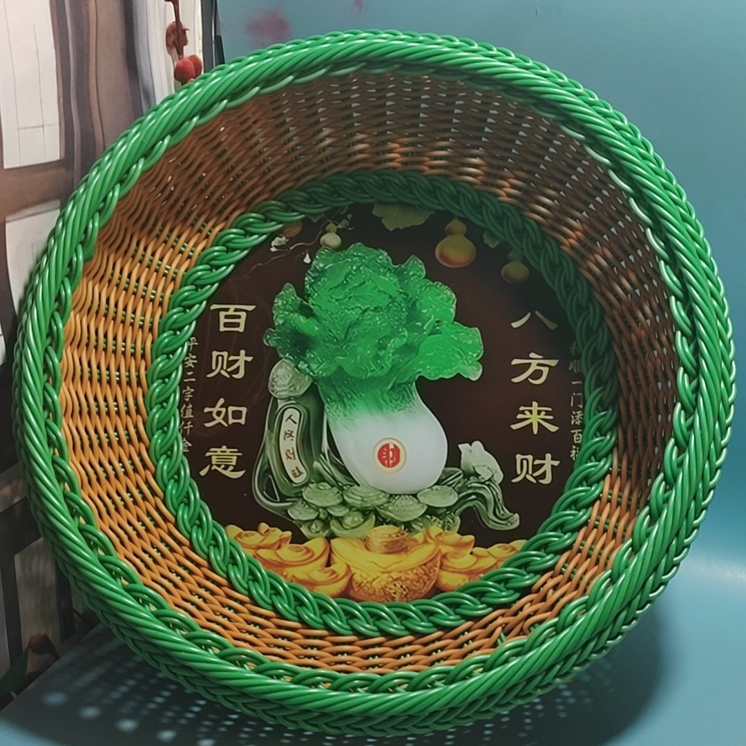 罗姐家手工编织发泡藤条水果筐收纳环保耐用成品