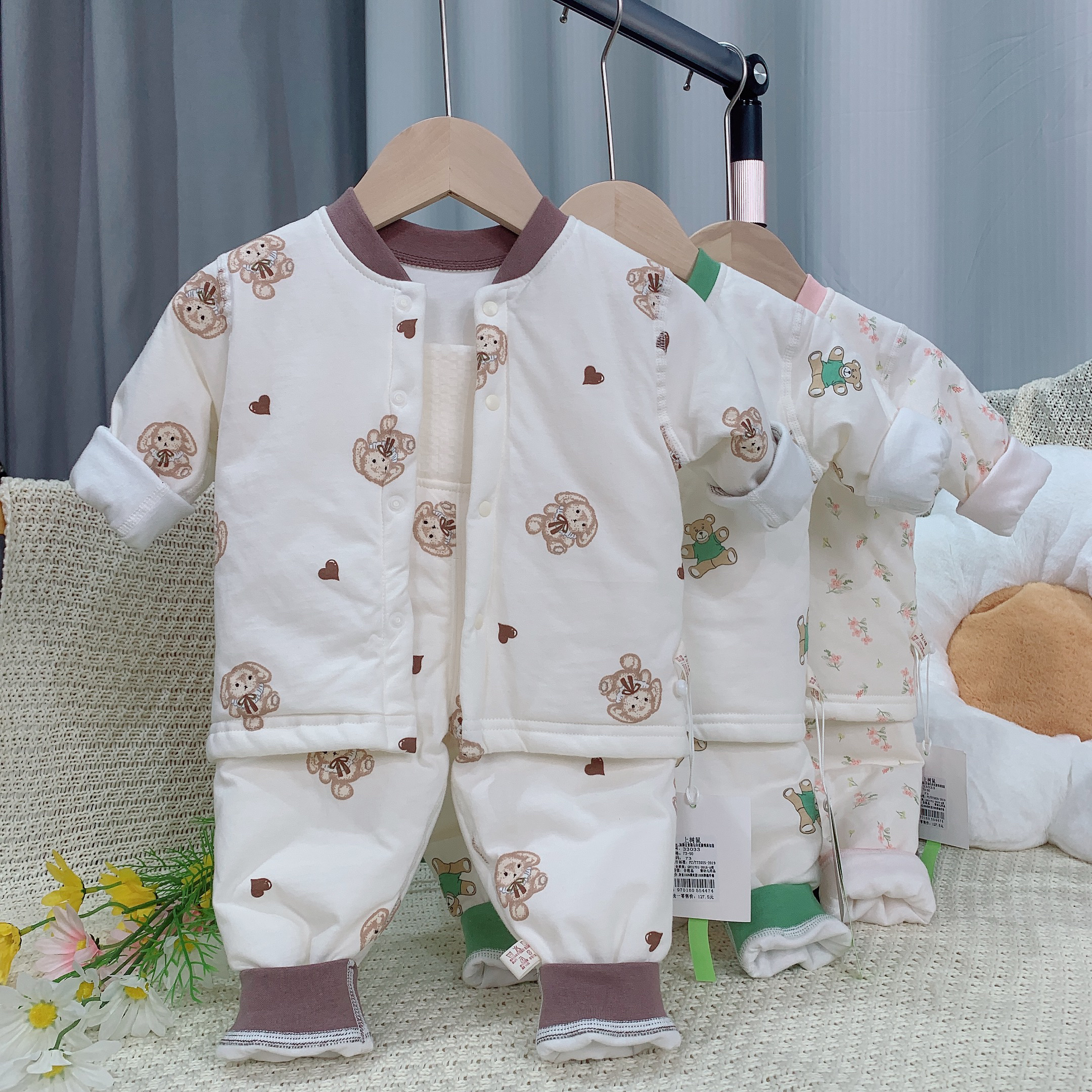 婴幼儿春秋薄棉衣服男女通用保暖外套内胆