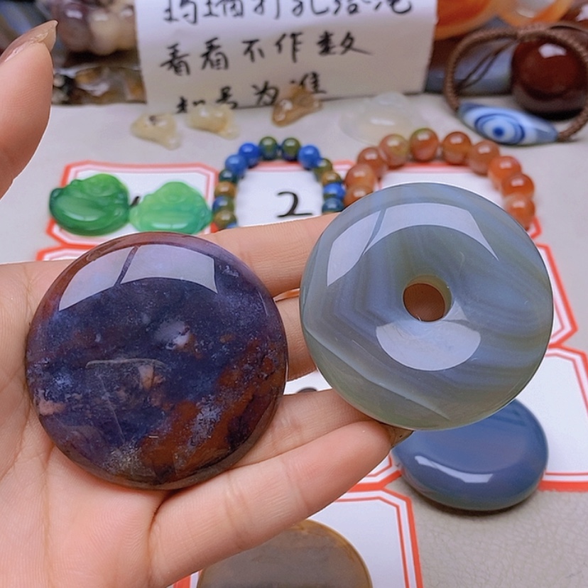 【闪购商品】未镶嵌玛瑙/玉髓珠宝半成品古****楼