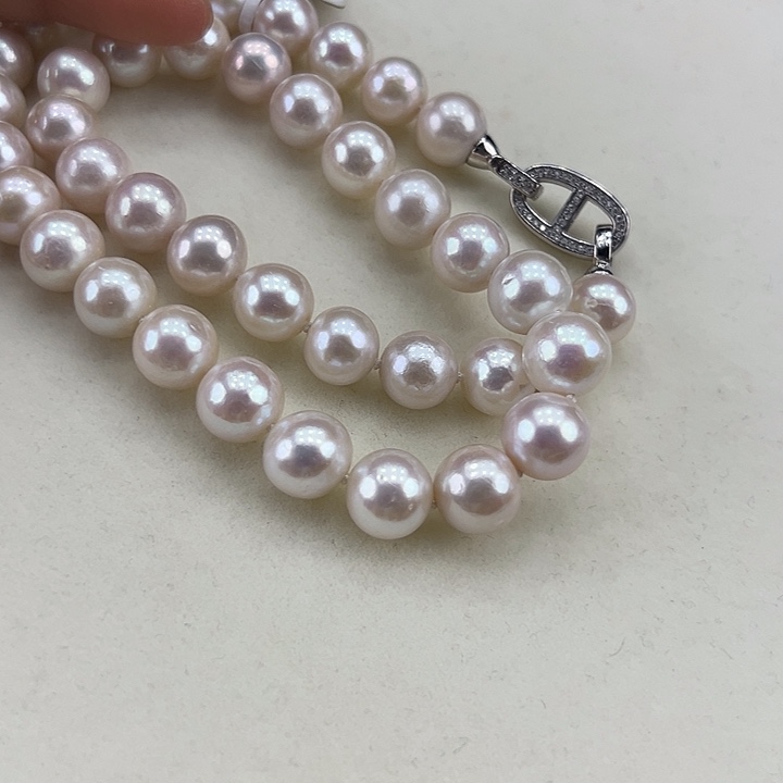 淡水珍珠银S925镶嵌颈饰➕10-11高品极光炫彩