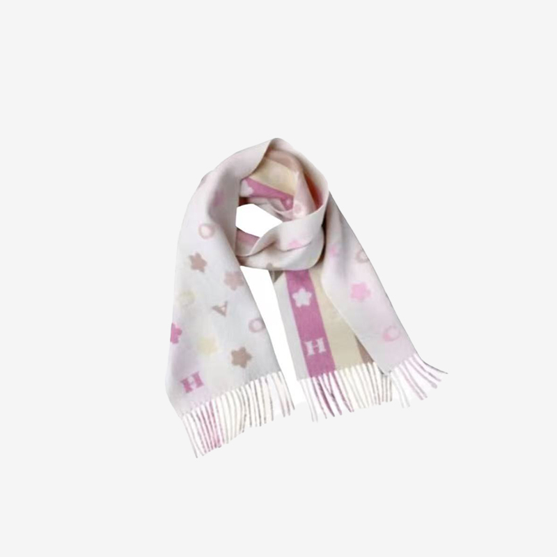 COACH/蔻驰COACH蔻驰流苏装饰星星字母图案羊毛绒线围巾女款粉色