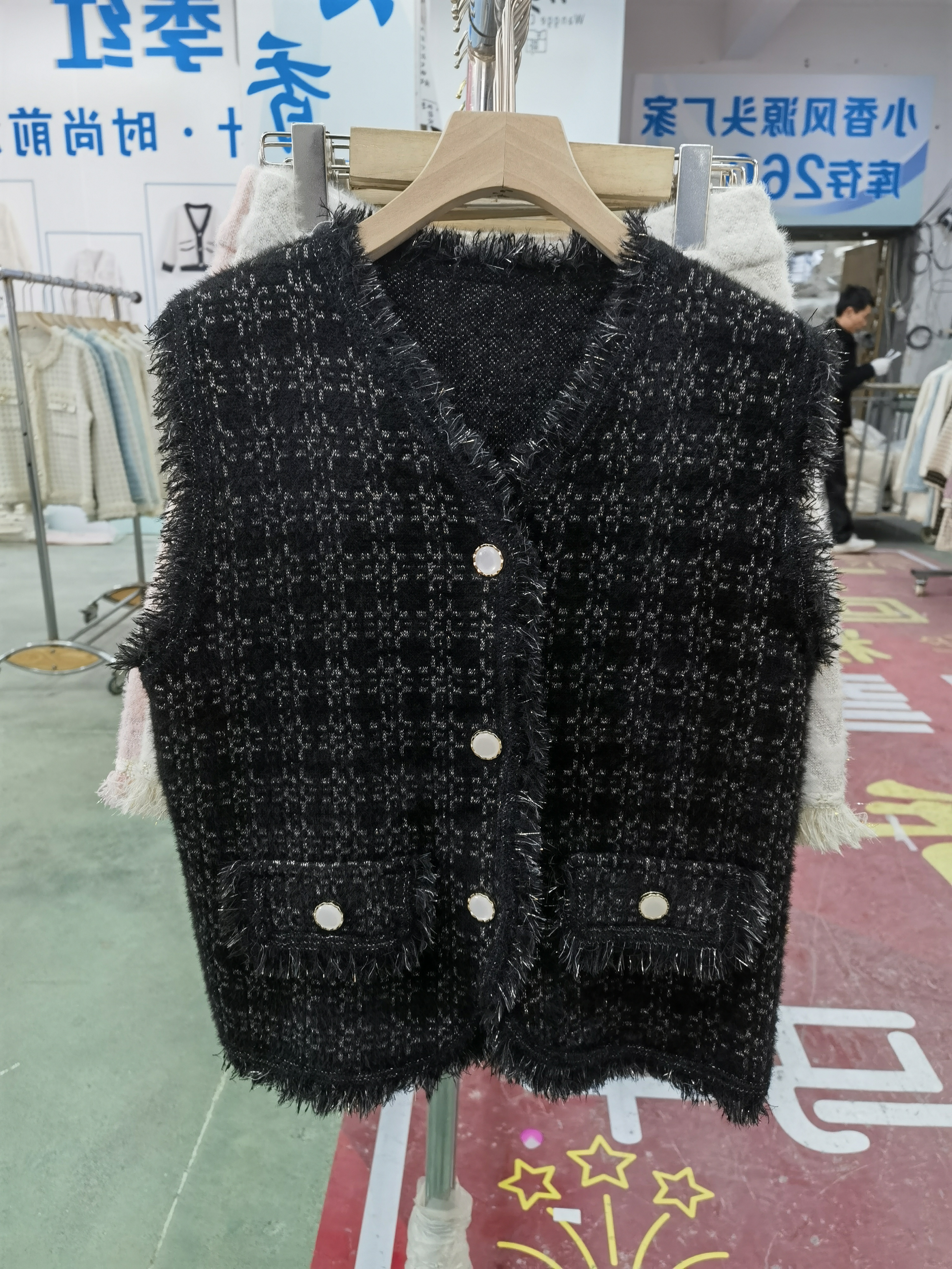 新款时尚潮流网红女士小香风外套秋季女外套-987黑色