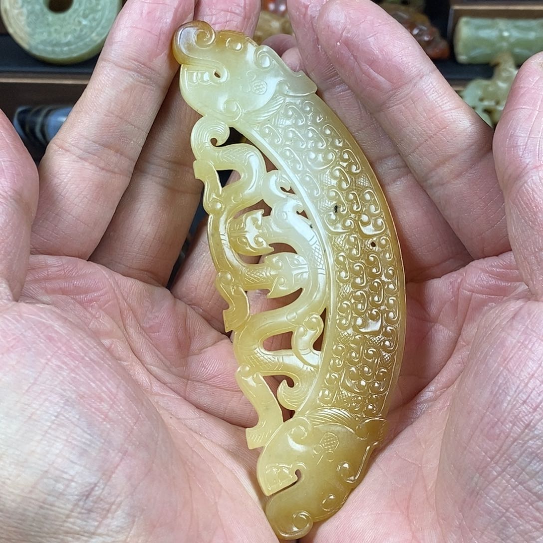 和田玉（糖玉）挂件未镶嵌百*犁