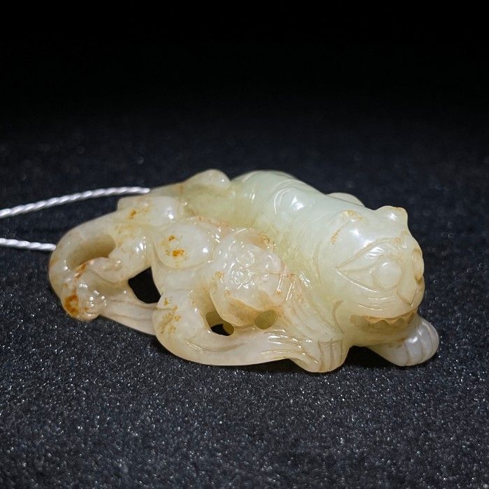 《清代》和田玉携子上朝 山东国营文物商店 25052500889-10132