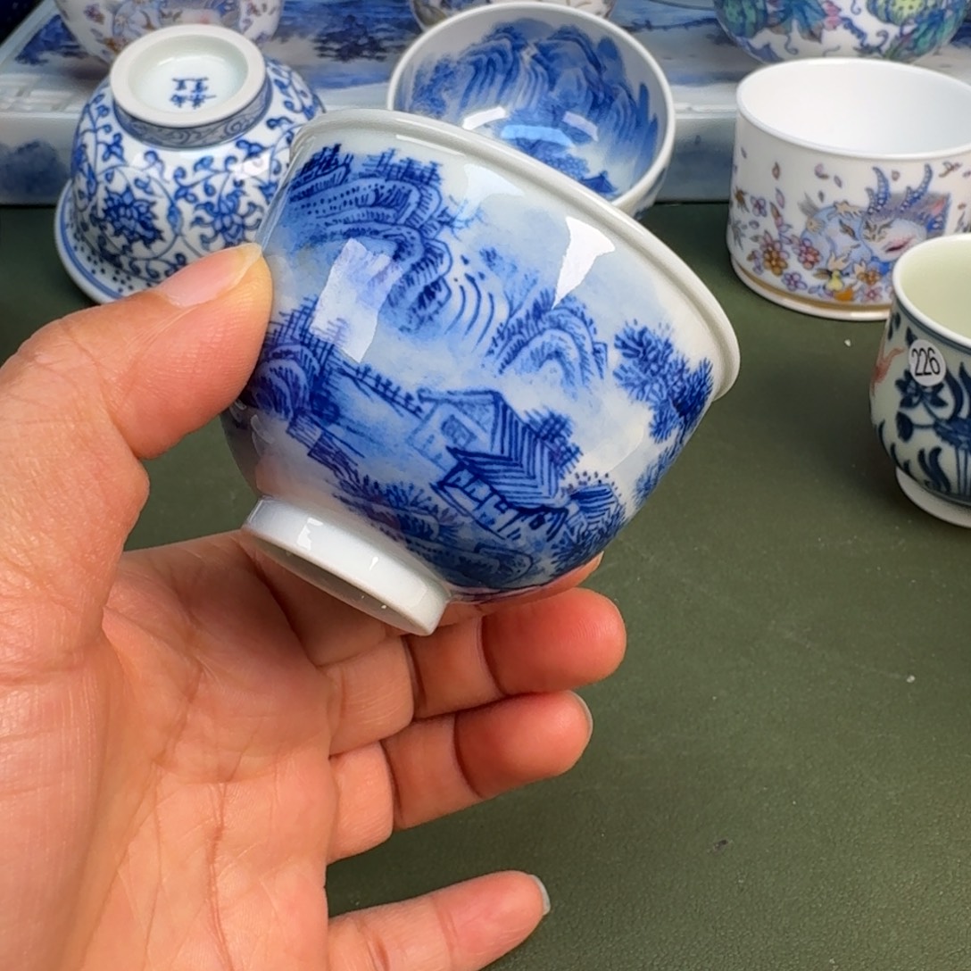 陶景德镇纯手绘茶具圆圆214