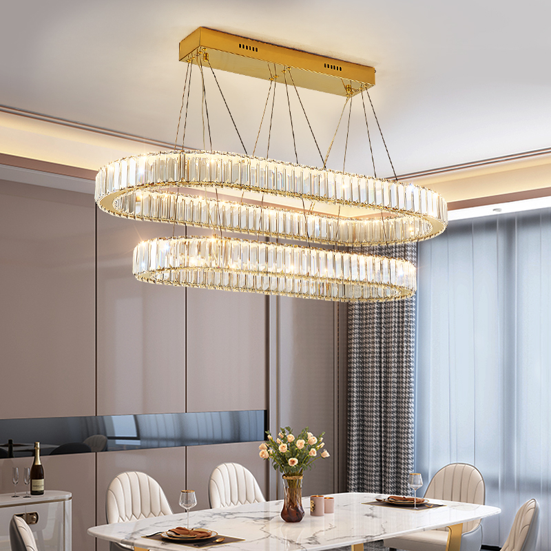 EYPHI/益菲意式轻奢餐厅水晶吊灯大气高端椭圆餐吊客厅卧室创意灯