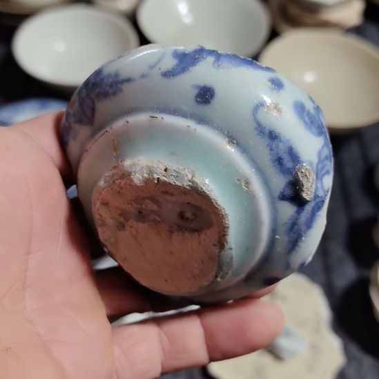 瓷片青花影青杯垫学习标夲