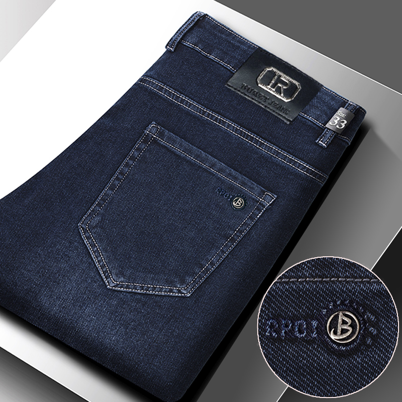 【自播】8012款 秋冬新款男士牛仔裤男直筒弹力高腰宽松百搭休闲裤