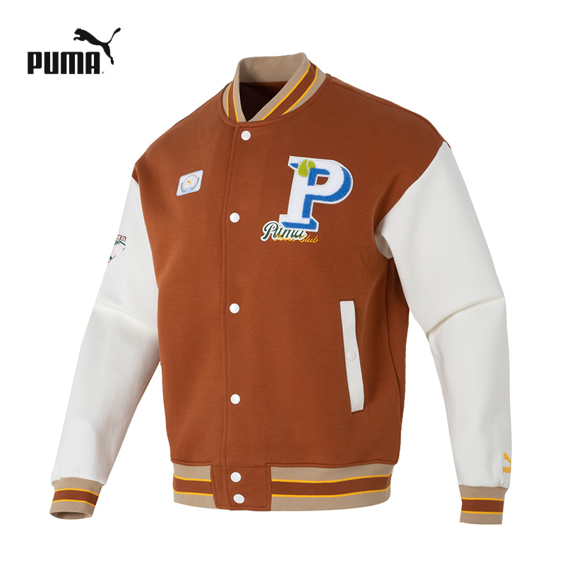 PUMA彪马新款男装女装撞色拼接休闲运动夹克棒球服外套625797-81