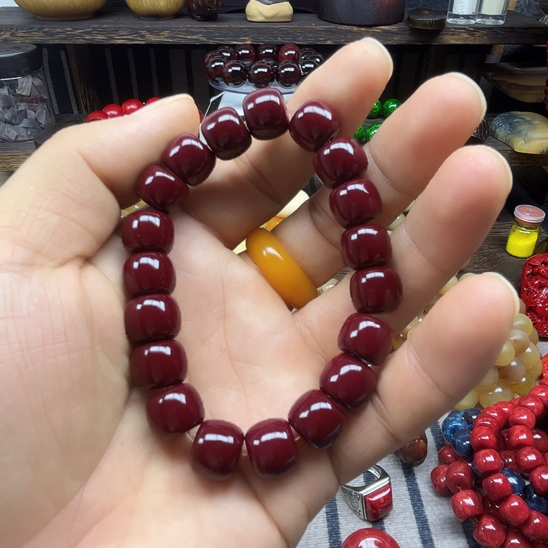 驼骨吊坠3056红色 手串