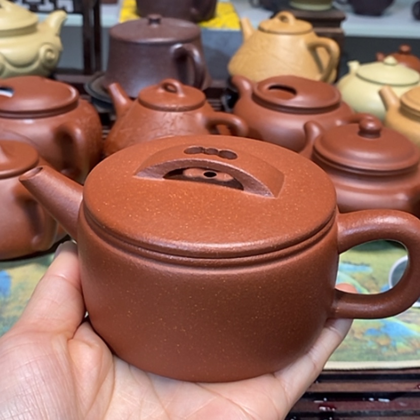 【闪购商品】紫砂茶壶红降坡半手工