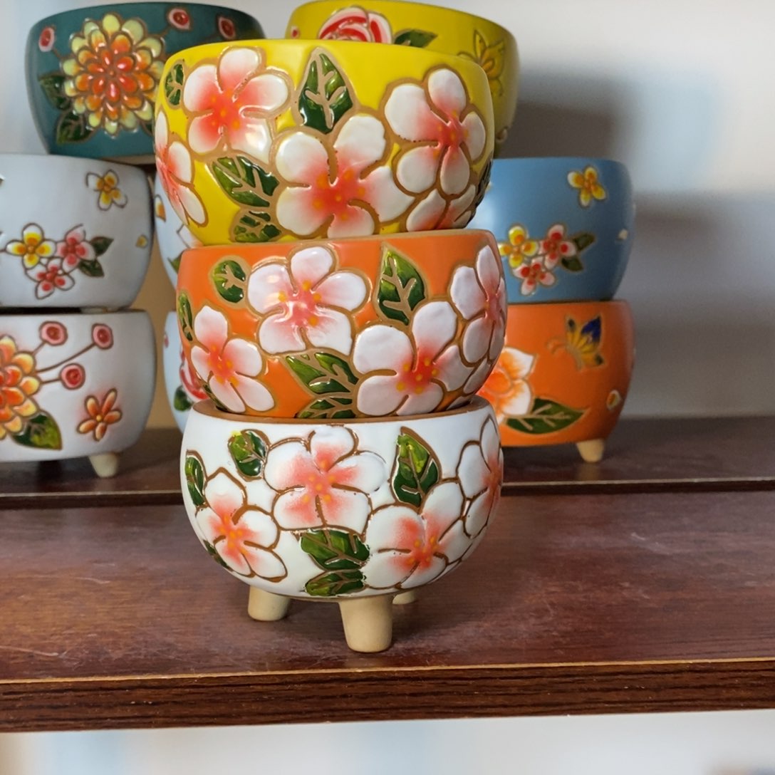 红陶韩式多肉植物花盆