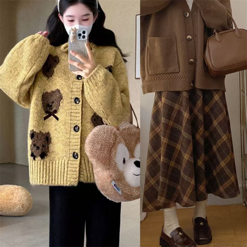 C-3159胖颖专属大码冬季新款淑女毛衣+半身裙时尚套装3306