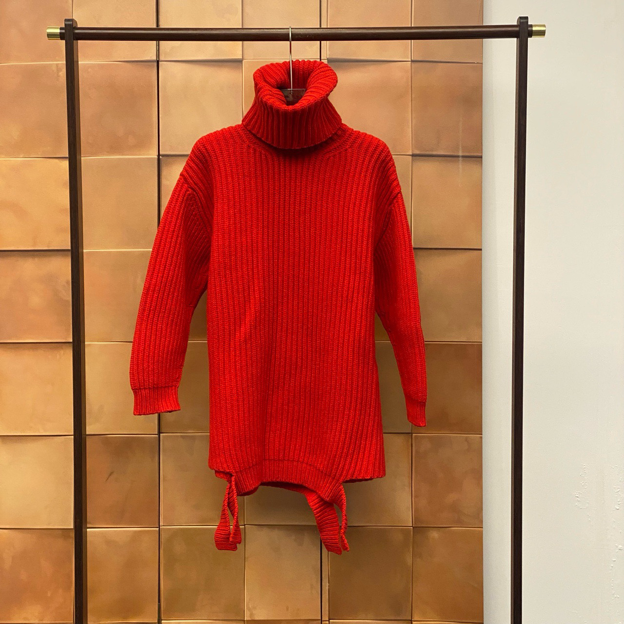 Balenciaga 红色高领羊毛针织毛衣/34码/99新/29162