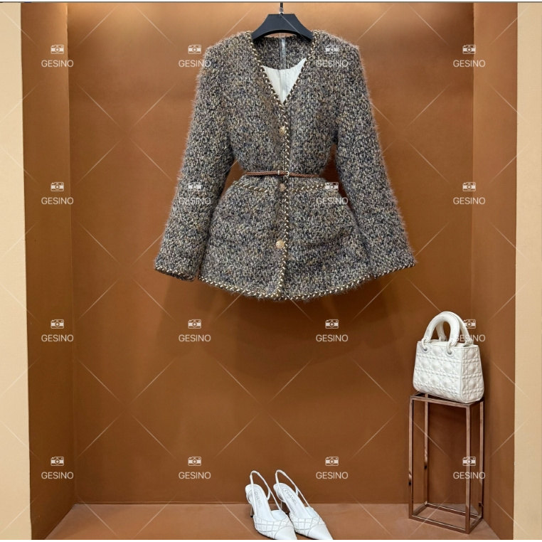 【娜娜】秋冬气质小香风时尚设计师短款羽绒服 QD-2025090