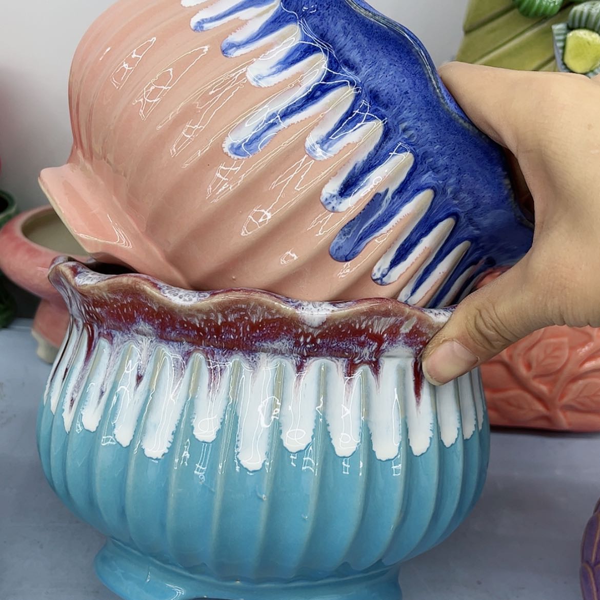 【闪购商品】陶瓷多肉绿植陶瓷花盆