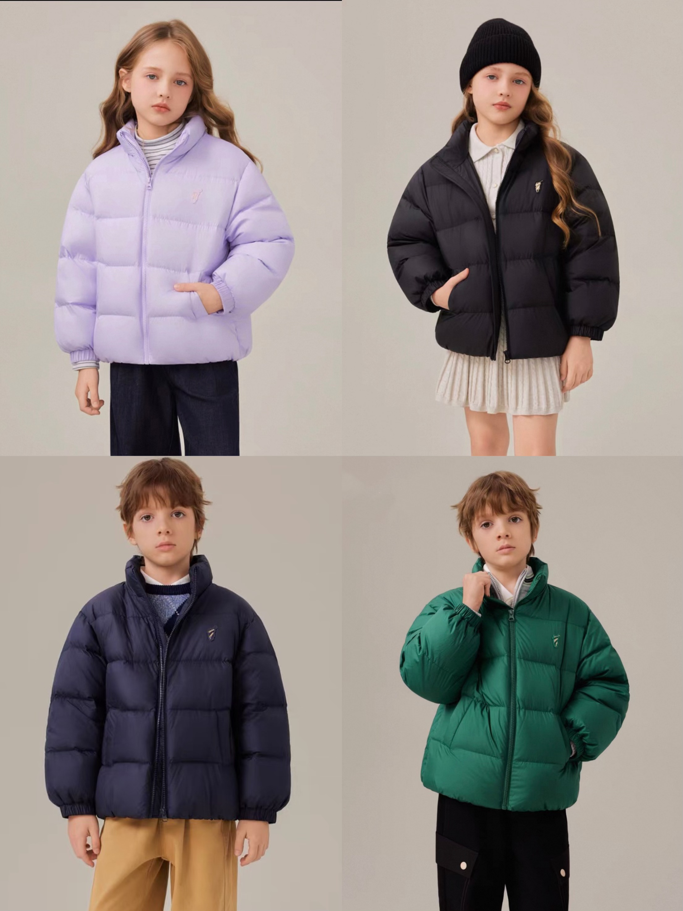 POLOWALK25年冬季新品儿童立领90羽绒男女通穿