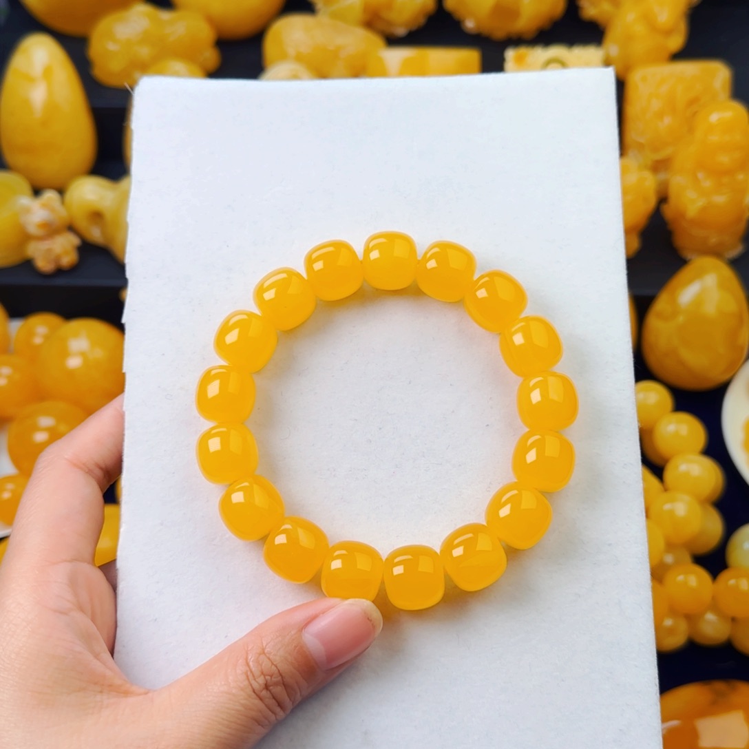 琥珀颈饰未镶嵌橘色纯色同料14