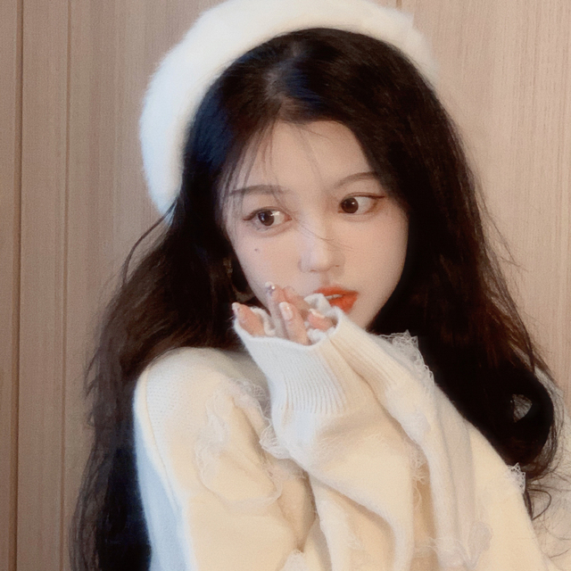 白色毛绒绒秋冬季贝雷帽子女2025新款画家帽显脸小八角帽大头围