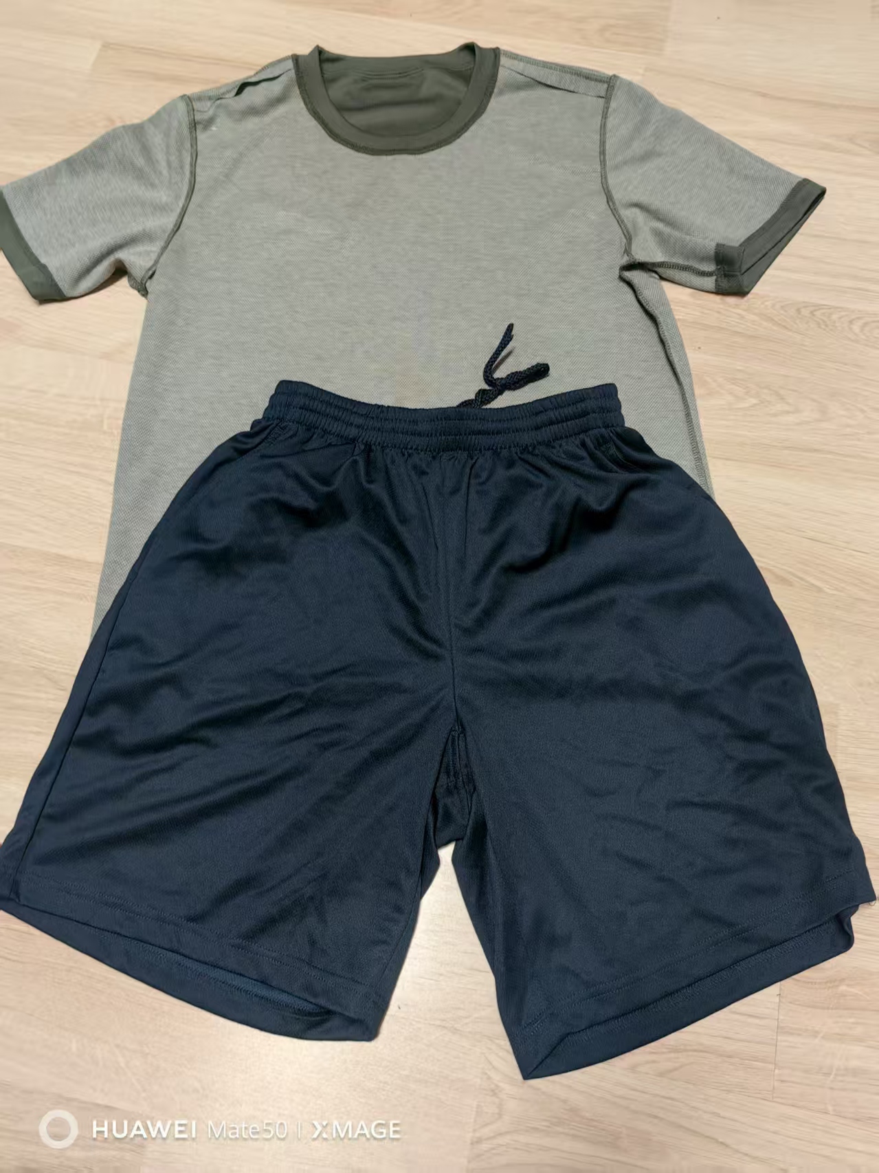 (大军户外）舒适运动短袖速干圆领套装透气短裤户外