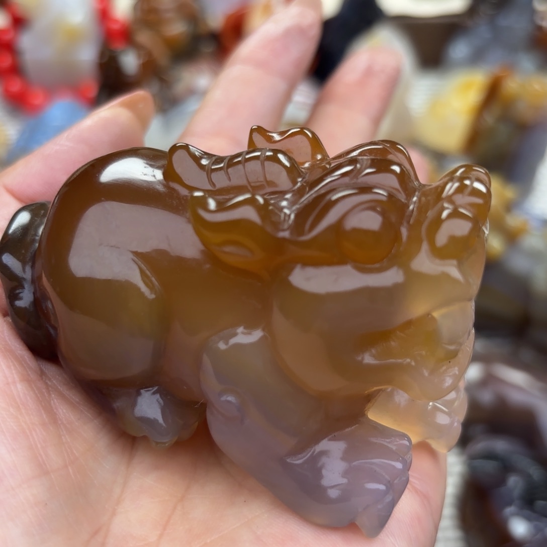 未镶嵌把件玛瑙/玉髓?*