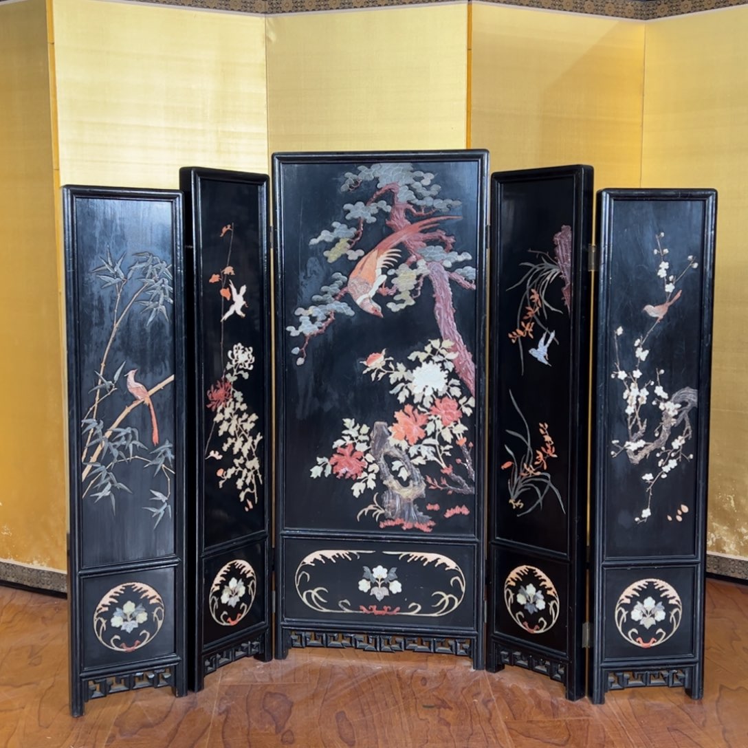 绘画屏风框画茶空间设计