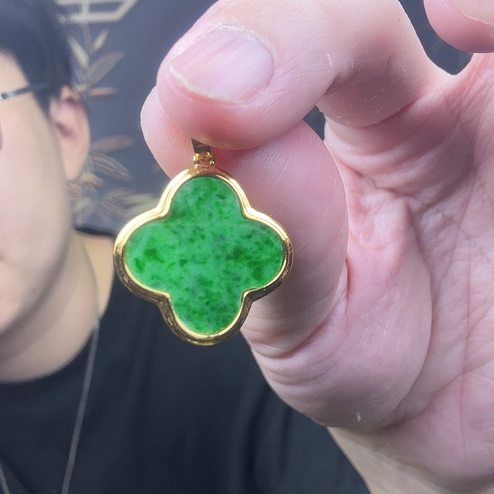 翡翠吊坠(不含链)银S925镶嵌特价 新年