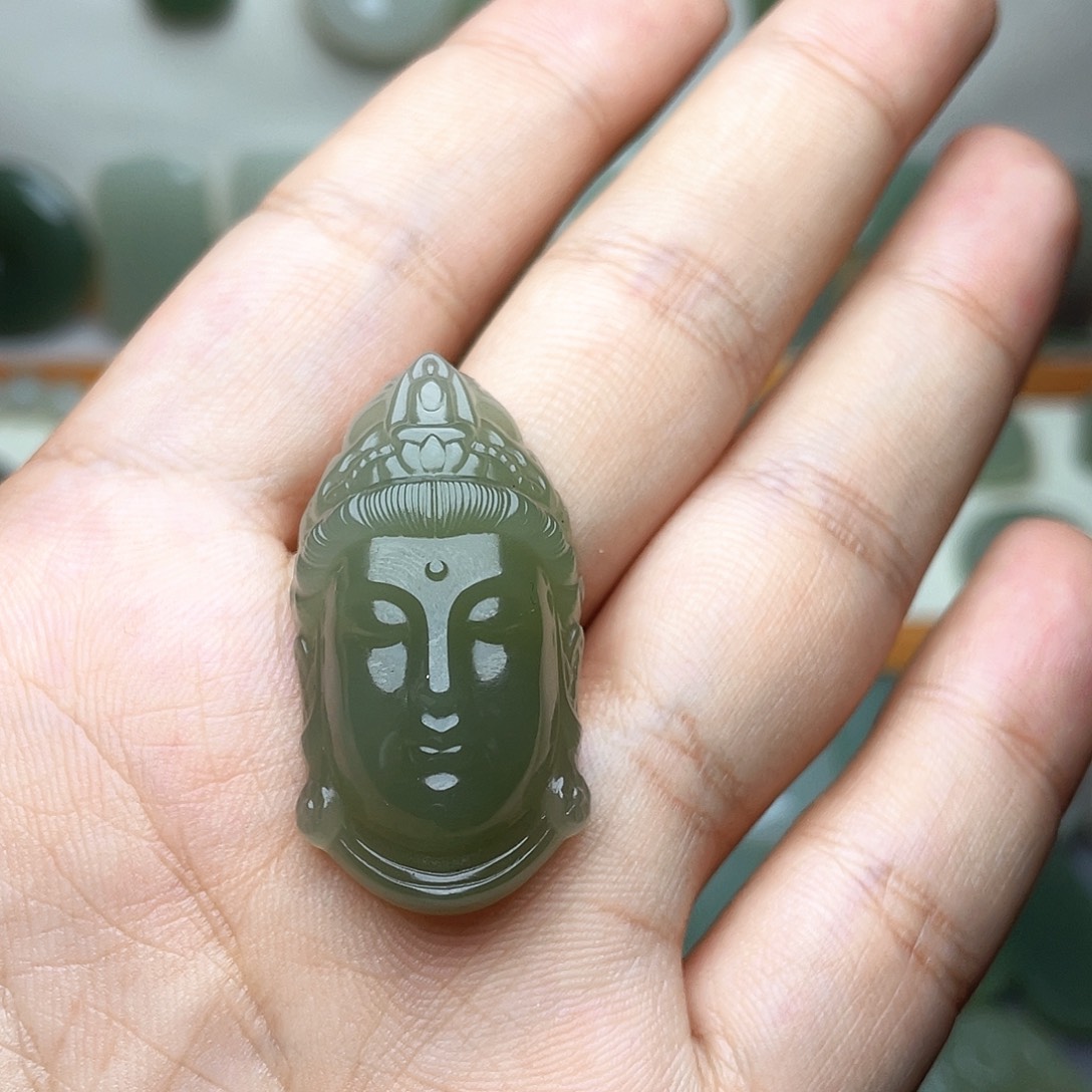 和田玉未镶嵌吊坠(不含链)