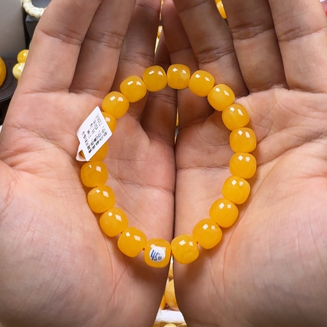 琥珀珠宝奇石未镶嵌同料11mm