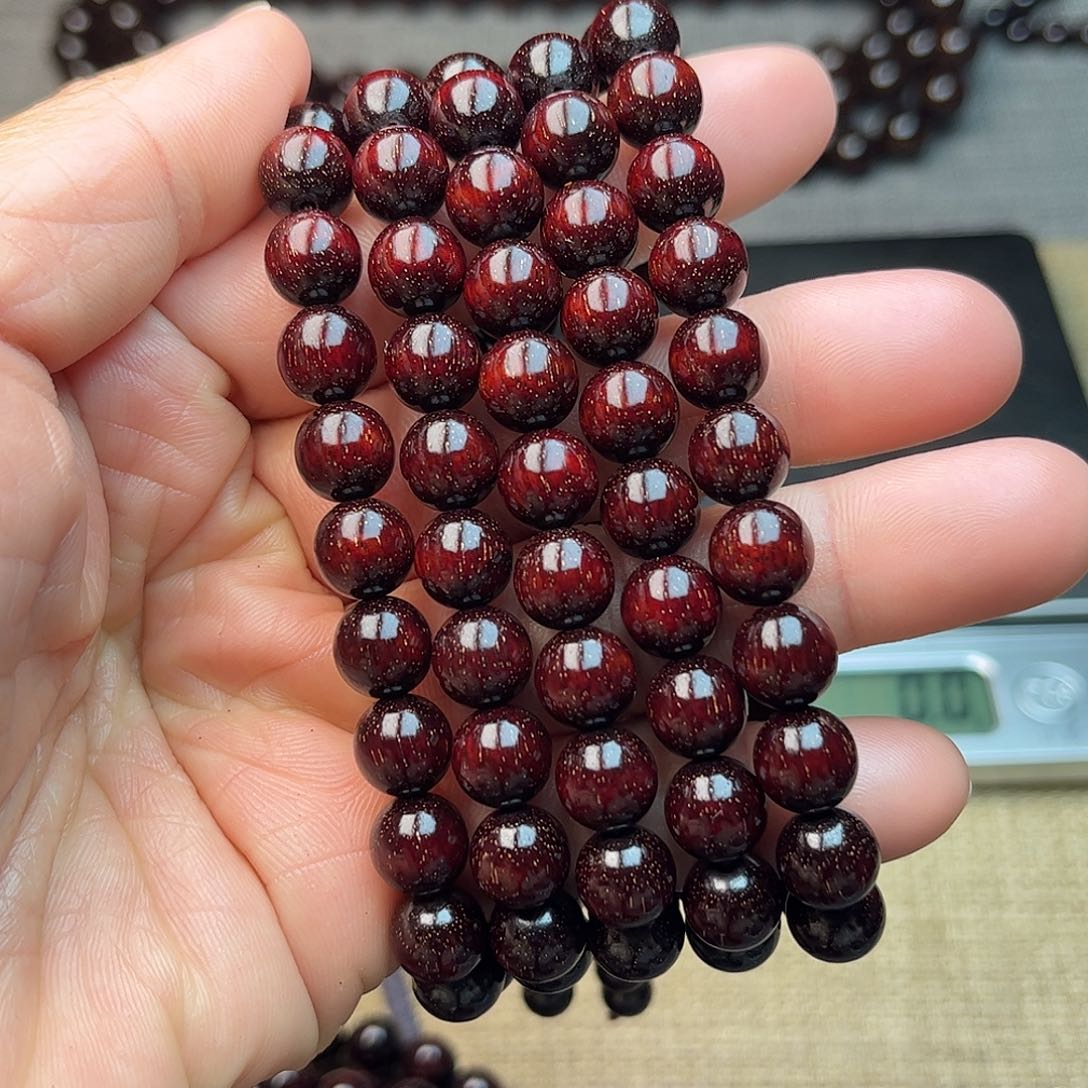 檀香紫檀（小叶紫檀）0.8 108颗 爆星