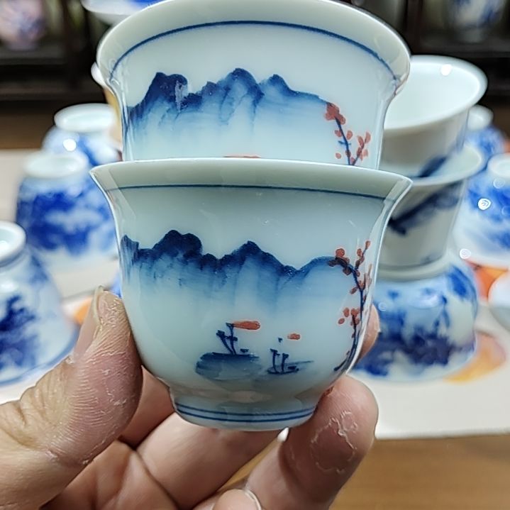 景德镇手绘画1300度高温釉下彩陶瓷