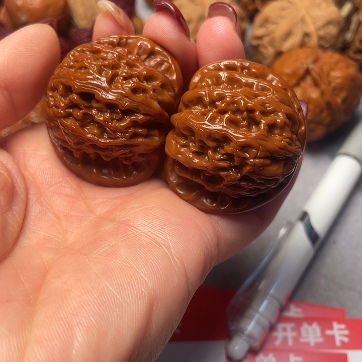 吊坠文玩核桃白狮子