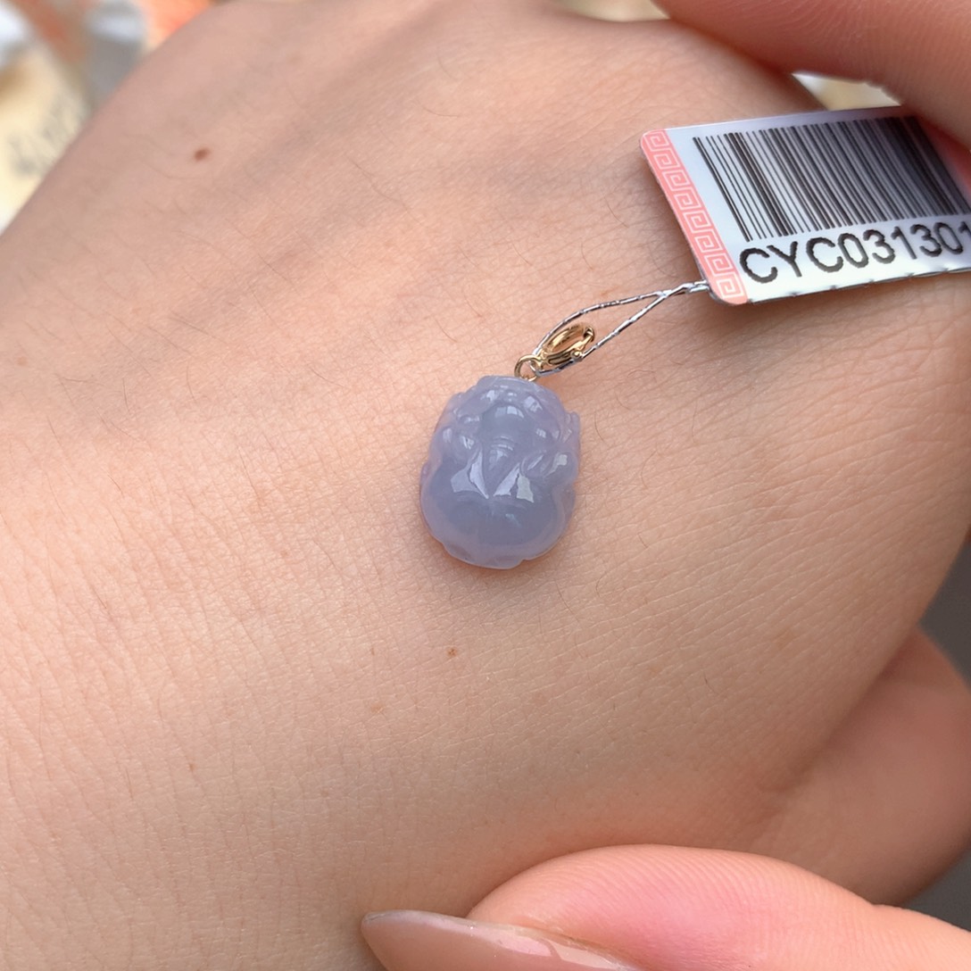 【闪购商品】翡翠18K金镶嵌挂件一