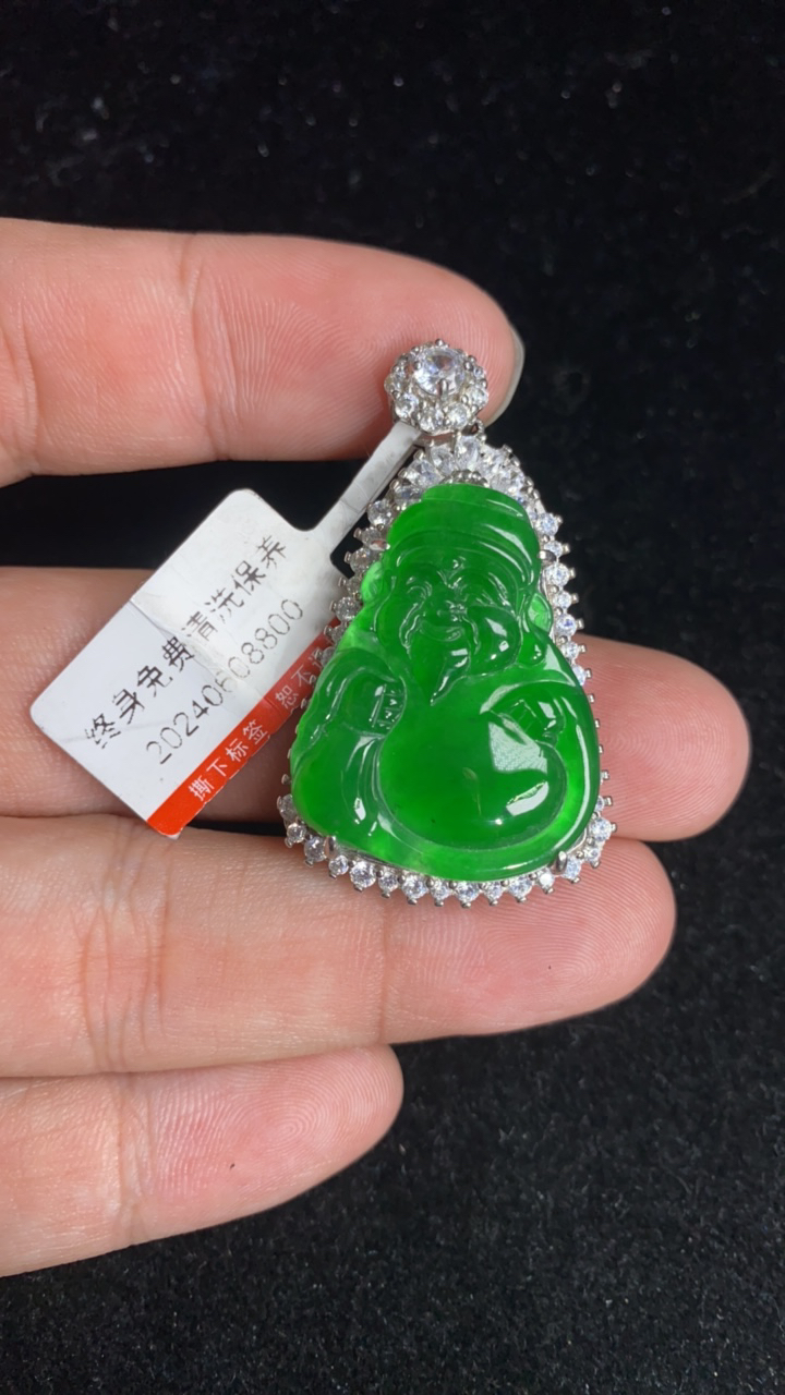 天然A货财神爷吊坠