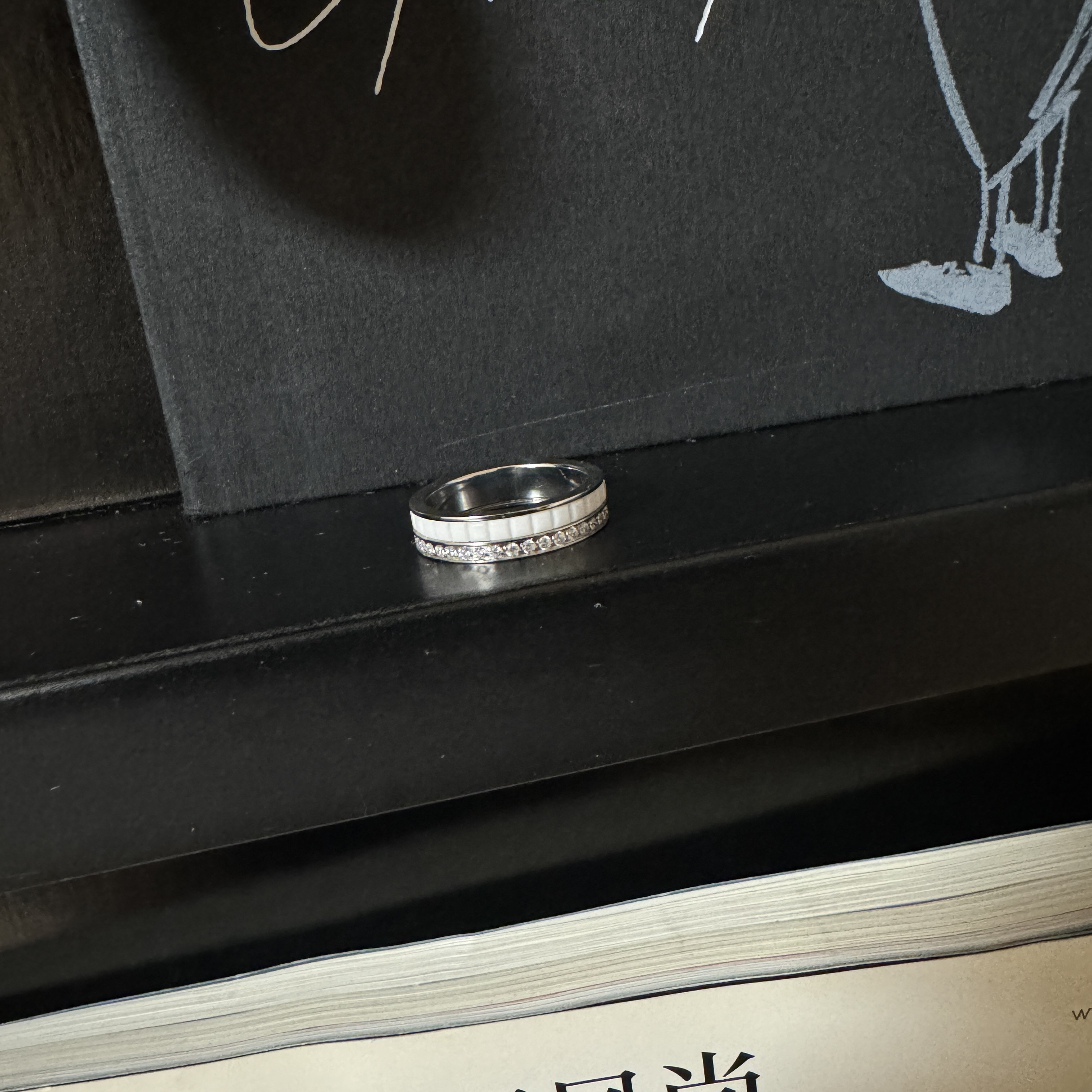 合金合成锆石戒指 SS定制【两圈情侣戒指】 轻奢时尚新中式小众