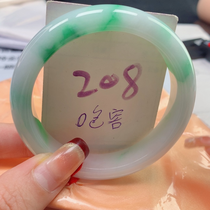 翡翠未镶嵌手镯天然翡翠56圈口