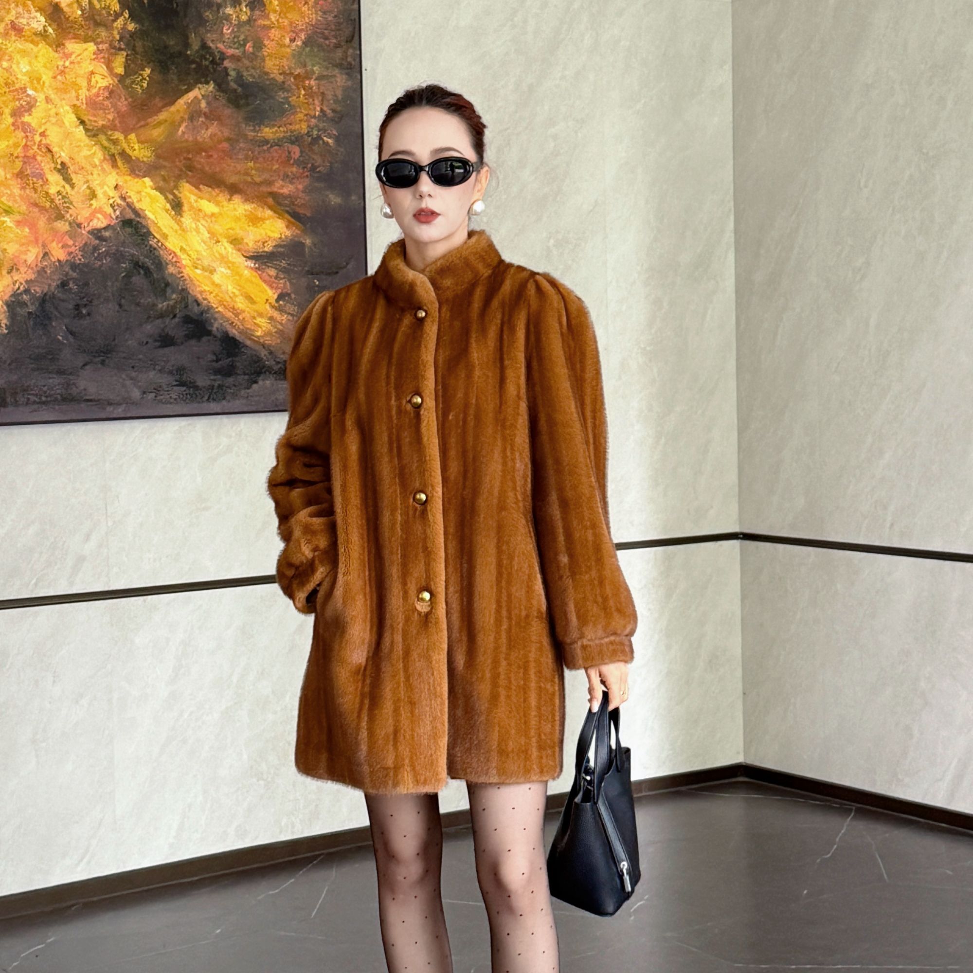 【NAM RAN】【塞外公主】秋冬百搭保暖仿貂绒外套911