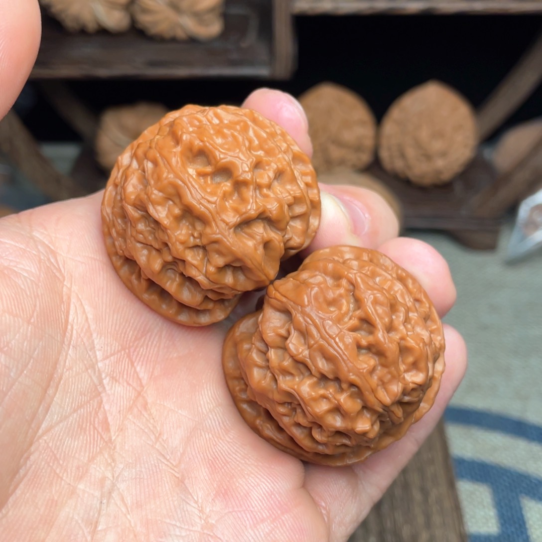 文玩核桃把件40毕业高货苹果园