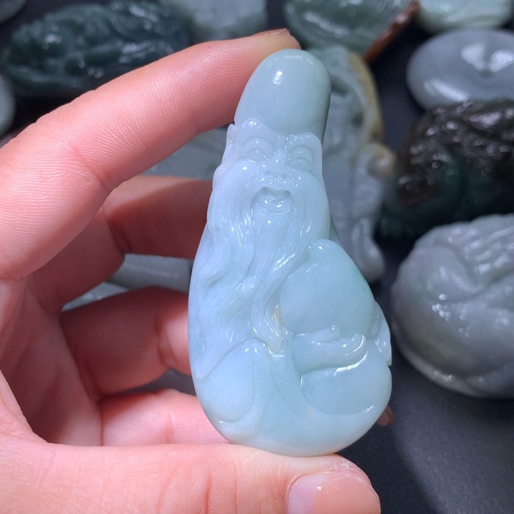 翡翠未镶嵌颈饰保真天然A货翡翠