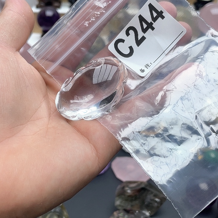 白水晶平安挂件未镶嵌水晶