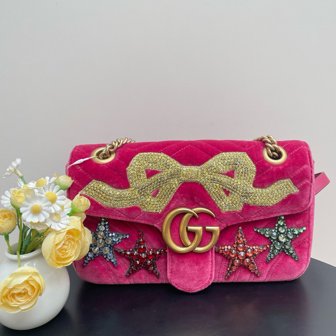 99新 GUCCI/古驰 古驰 丝绒马蒙（14268613）