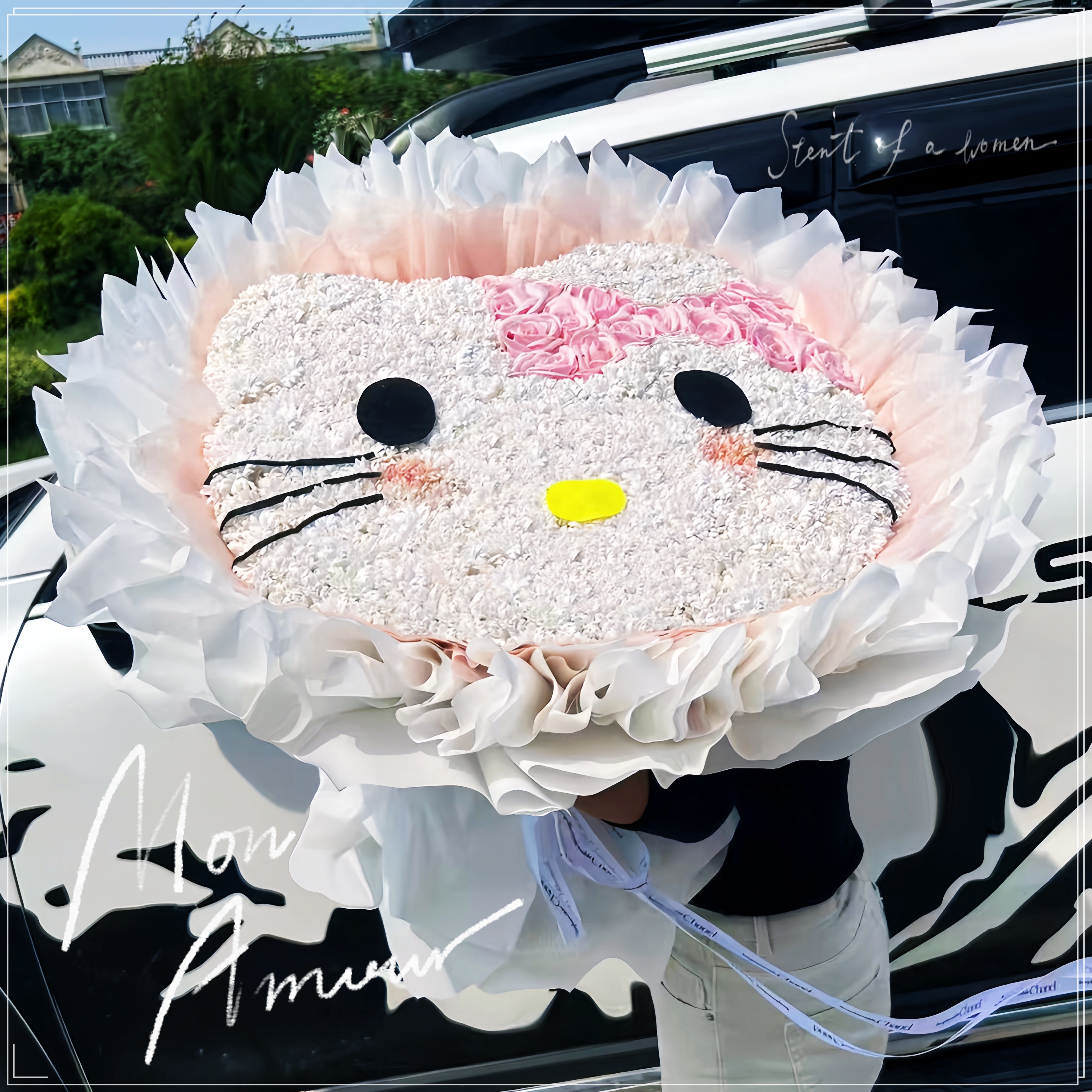 Hello Kitty大花束永生花束送女友告白生日花情人节礼物香皂花
