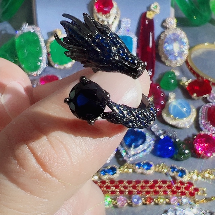 非金属红色蓝色满镶嵌