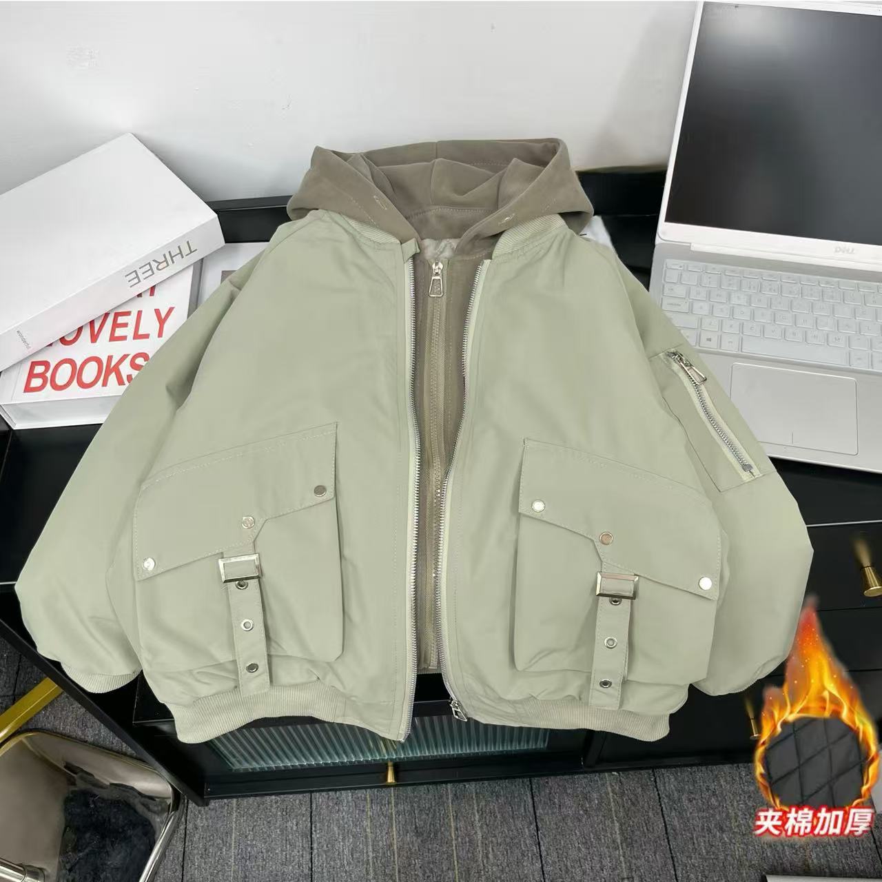 【加棉加厚】男童秋冬装外套2025新款中大童儿童装二棉秋季洋气夹克