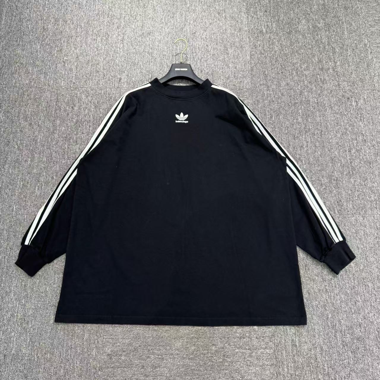 99新 Balenciaga/巴黎世家 Adidas联名条纹长袖/3码/16786