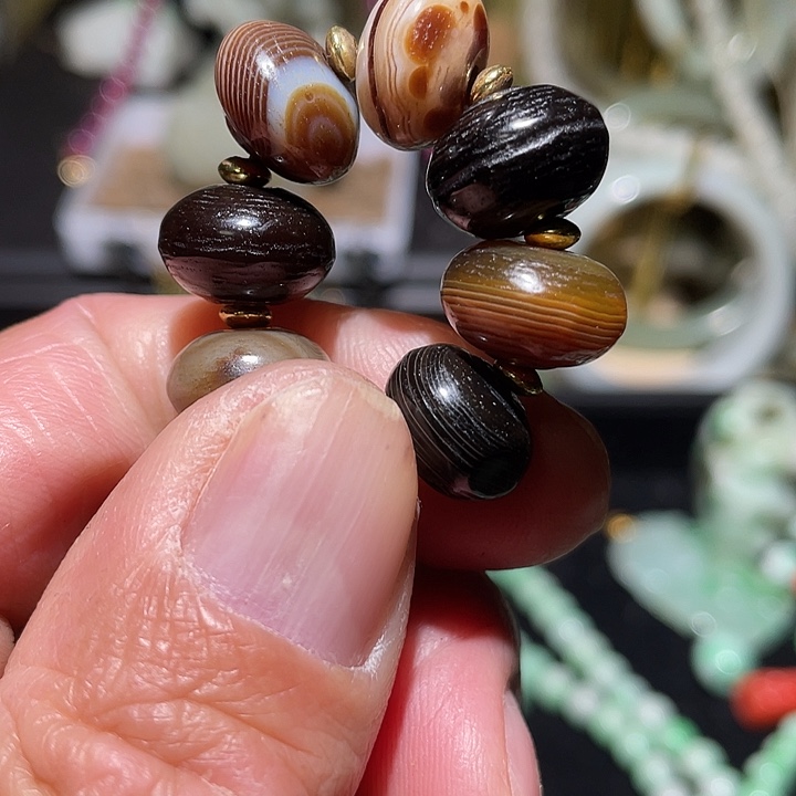 余***心玛瑙/玉髓合金颈饰