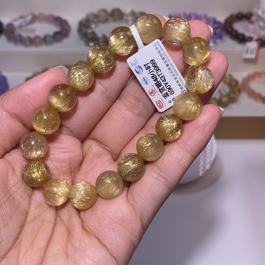 【闪购商品】发晶手串未镶嵌金发10m